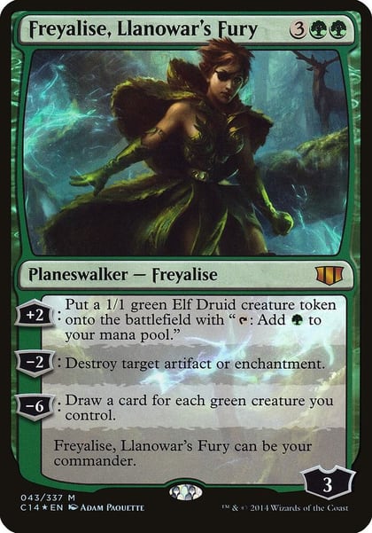 Freyalise, Llanowar's Fury (Commander 2014), Oversize Cards 43
