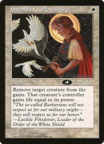 Swords to Plowshares (4th Place) (Arena League), Oversize Cards #211413