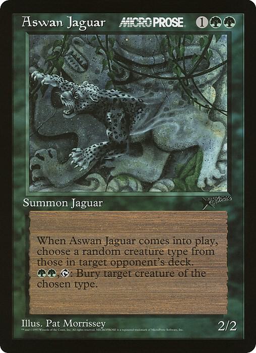 Aswan Jaguar (MicroProse), Oversize Cards #21474