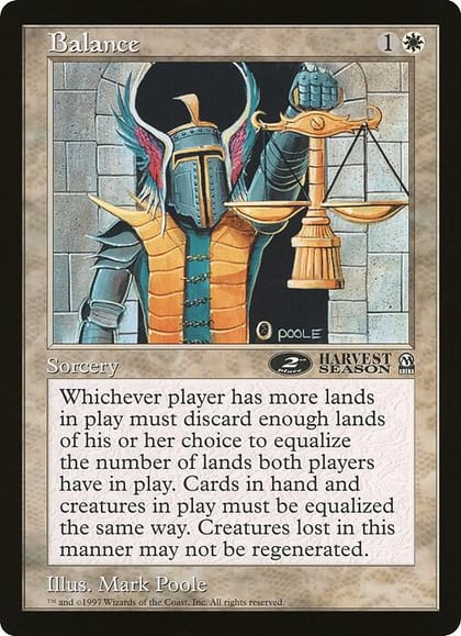 Balance (2nd place) (Arena League), Oversize Cards #21476