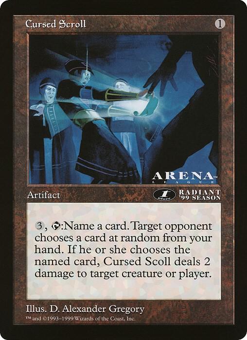 Cursed Scroll (1st Place) (Arena League), Oversize Cards #21486