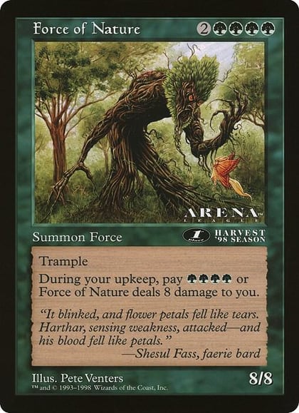 Force of Nature (1st Place) (Arena League), Oversize Cards #21497