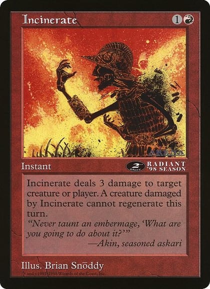 Incinerate (2nd Place) (Arena League), Oversize Cards #21505
