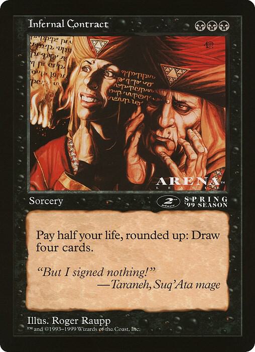 Infernal Contract (2nd Place) (Arena League), Oversize Cards #21507