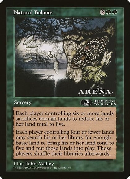 Natural Balance (3rd Place) (Arena League), Oversize Cards #21521