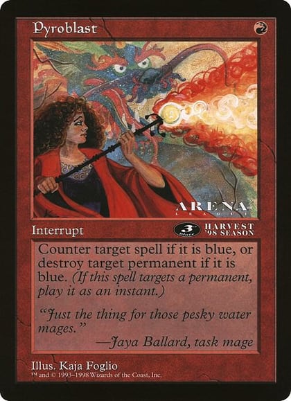 Pyroblast (3rd Place) (Arena League), Oversize Cards #21529