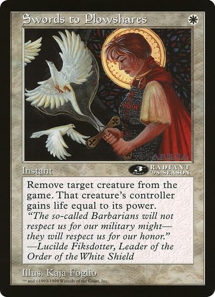 Swords to Plowshares (3rd Place) (Arena League), Oversize Cards #21543