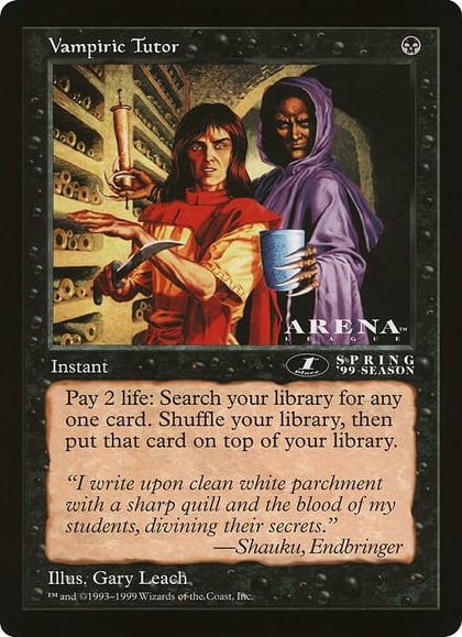 Vampiric Tutor (Arena League), Oversize Cards #21544