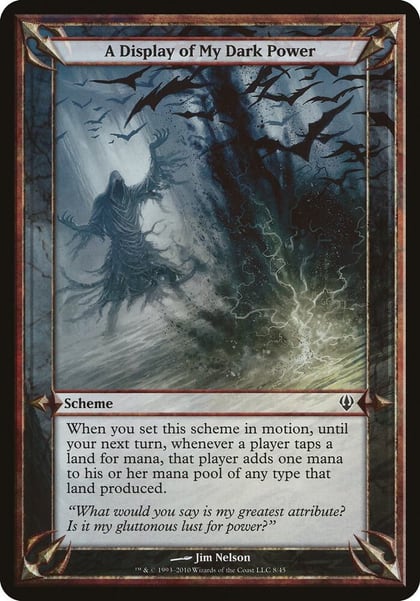 A Display of My Dark Power (Archenemy), Oversize Cards #37086