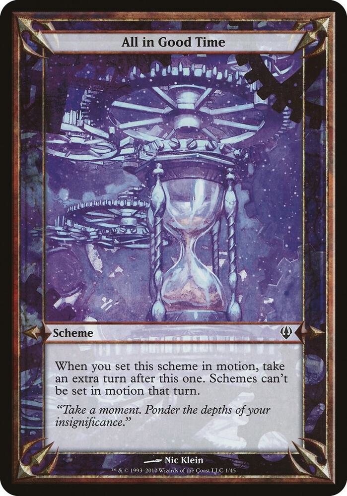 All in Good Time (Archenemy), Oversize Cards #37089