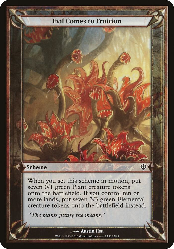 Evil Comes to Fruition (Archenemy), Oversize Cards #37127