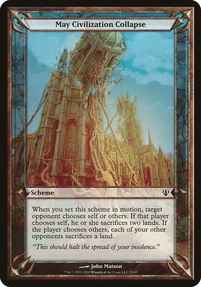 May Civilization Collapse (Archenemy), Oversize Cards #37182