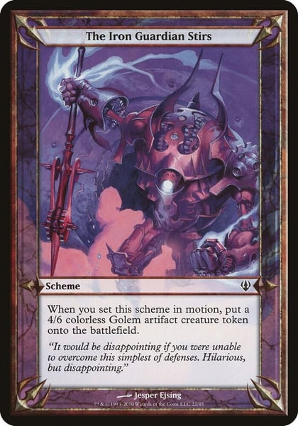 The Iron Guardian Stirs (Archenemy), Oversize Cards #37243
