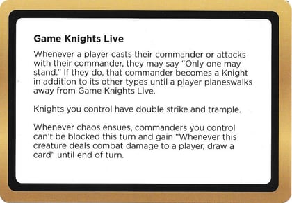 Game Knights Live (Black Lotus Unknown Planechase), Oversize Cards #686473