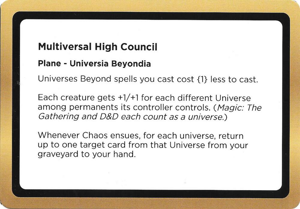 Multiversal High Council (Black Lotus Unknown Planechase), Oversize Cards #686476