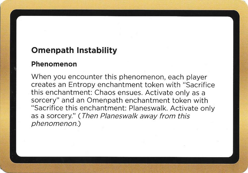 Omenpath Instability (Black Lotus Unknown Planechase), Oversize Cards #686478