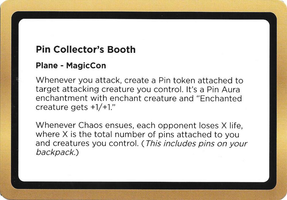 Pin Collector's Booth (Black Lotus Unknown Planechase), Oversize Cards #686479