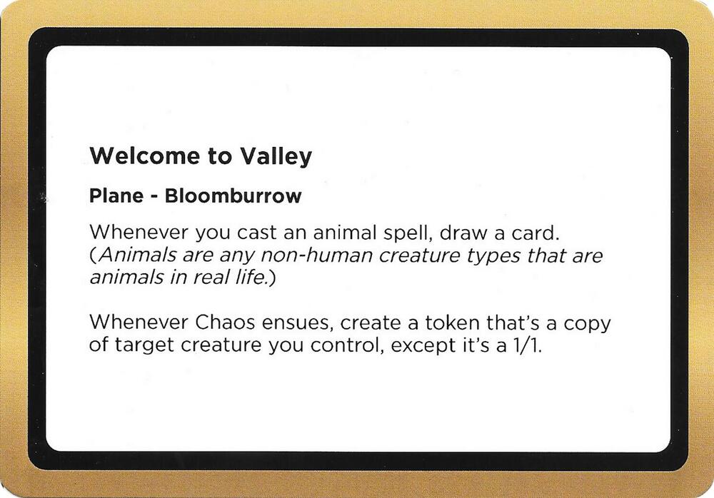 Welcome to Valley (Black Lotus Unknown Planechase), Oversize Cards #686487