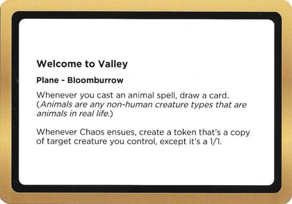 Welcome to Valley (Black Lotus Unknown Planechase), Oversize Cards #686487