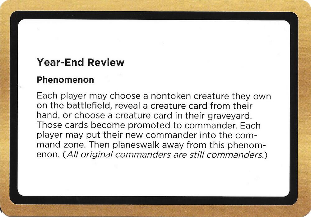 Year-End Review (Black Lotus Unknown Planechase), Oversize Cards #686488