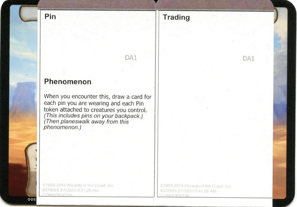 Pin Trading (Black Lotus Unknown Planechase), Oversize Cards #686489
