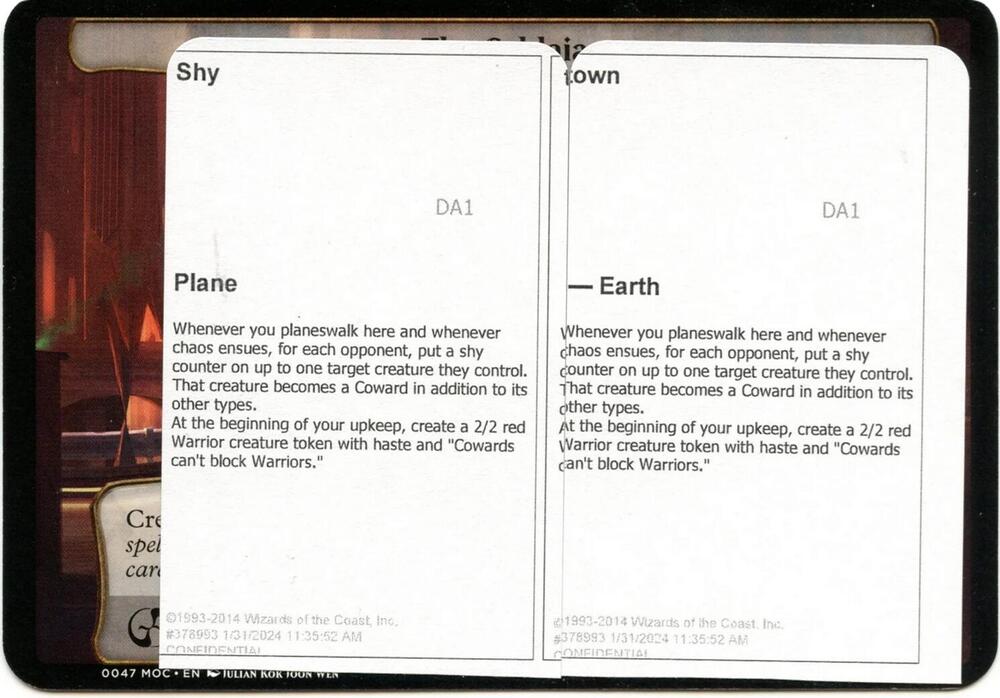Shy Town (Black Lotus Unknown Planechase), Oversize Cards #686490