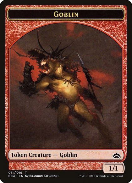 Goblin // Boar Double-Sided Token, Planechase Anthology 11 // 14