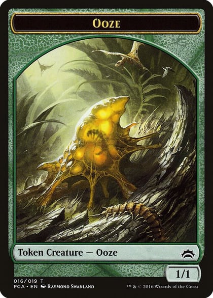 Ooze (016) // Ooze (017) Double-Sided Token, Planechase Anthology 16 // 17