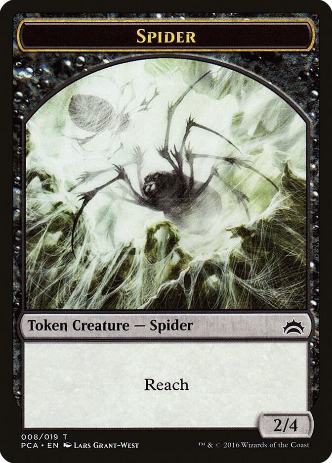 Spider // Saproling Double-Sided Token, Planechase Anthology 8 // 19