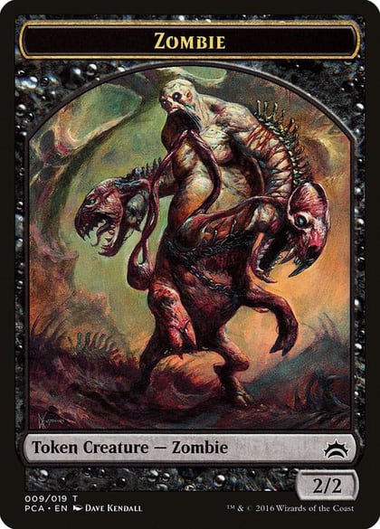 Zombie // Hellion Double-Sided Token, Planechase Anthology 9 // 12