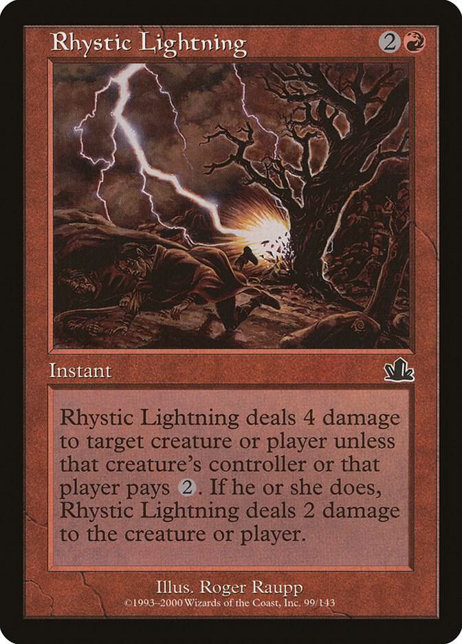 Rhystic Lightning, Prophecy 99