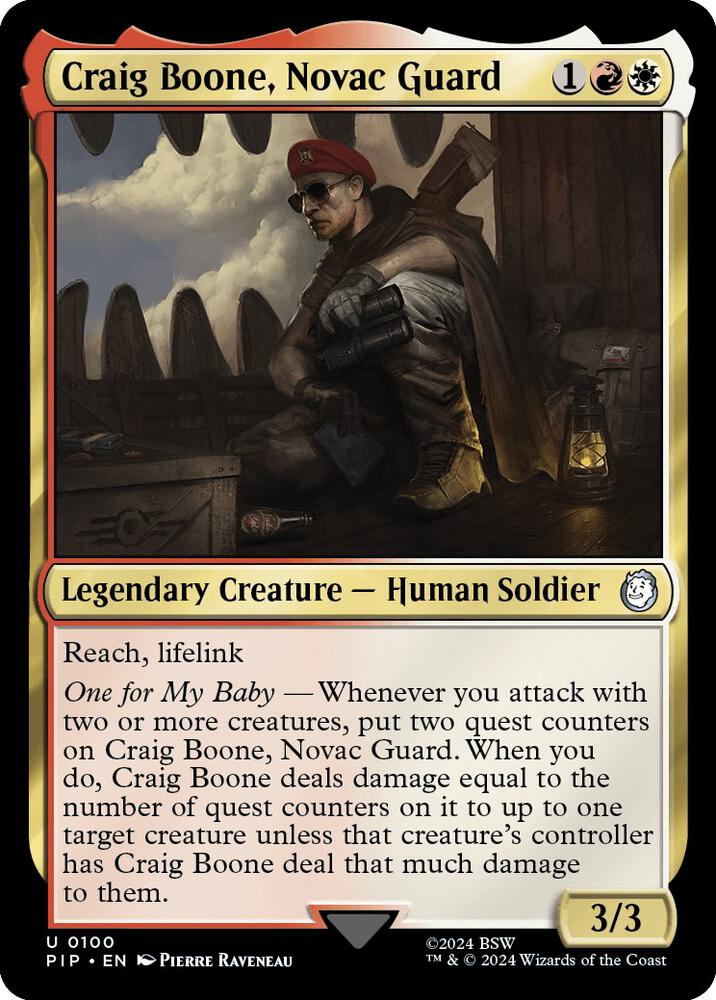 Craig Boone, Novac Guard, Universes Beyond: Fallout 100