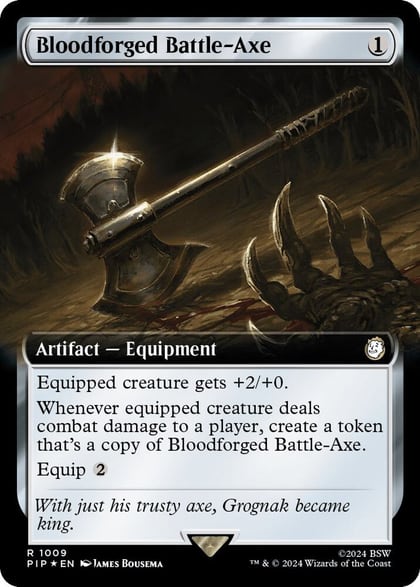 Bloodforged Battle-Axe (Extended Art) (Surge Foil), Universes Beyond: Fallout 1009