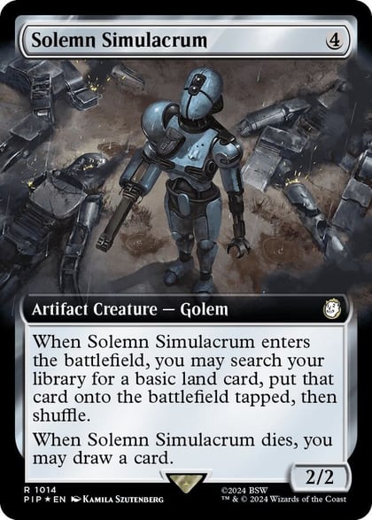 Solemn Simulacrum (Extended Art) (Surge Foil), Universes Beyond: Fallout 1014