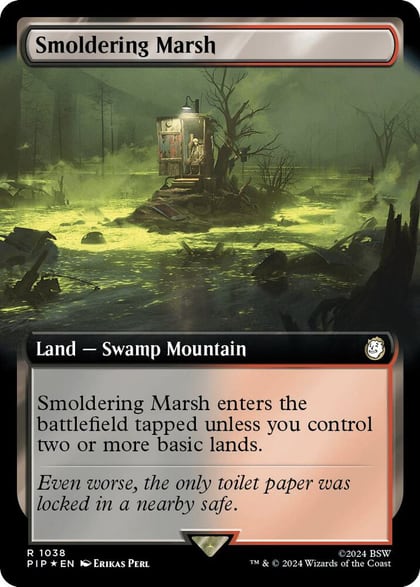 Smoldering Marsh (Extended Art) (Surge Foil), Universes Beyond: Fallout 1038