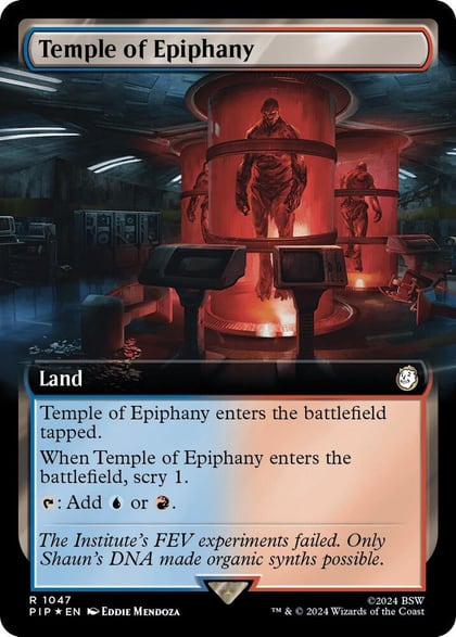 Temple of Epiphany (Extended Art) (Surge Foil), Universes Beyond: Fallout 1047