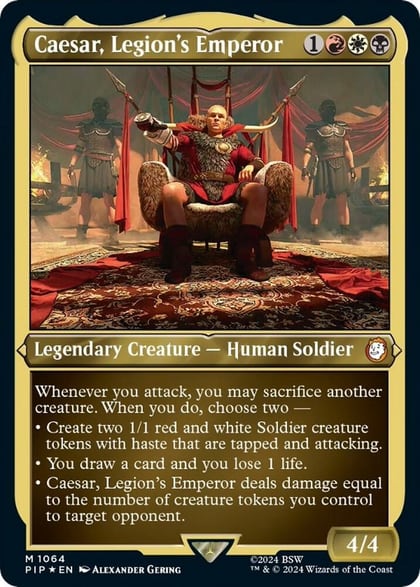 Caesar, Legion's Emperor (Display Commander) - Thick Stock, Universes Beyond: Fallout 1064