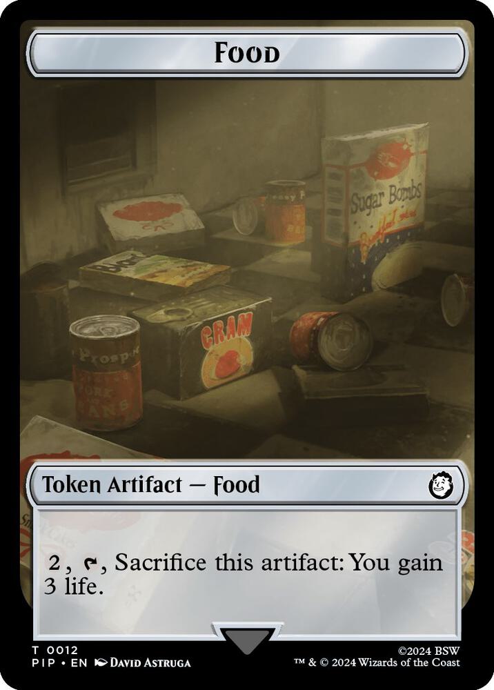 Food (0012) // Zombie Mutant Double-Sided Token, Universes Beyond: Fallout 12 // 7