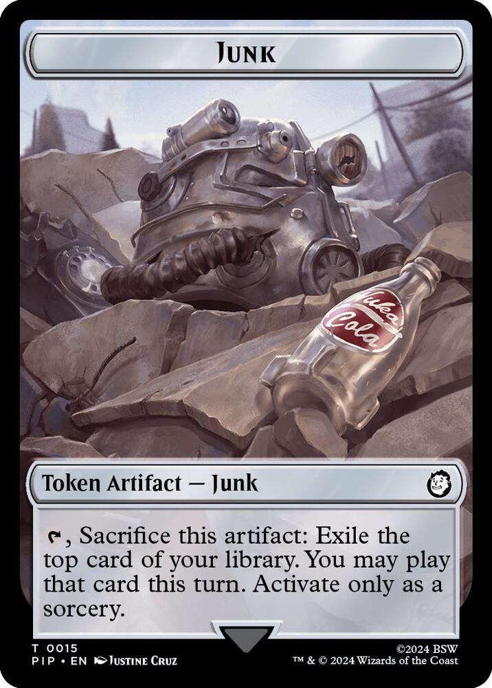 Junk // Squirrel Double-Sided Token, Universes Beyond: Fallout 15 // 9