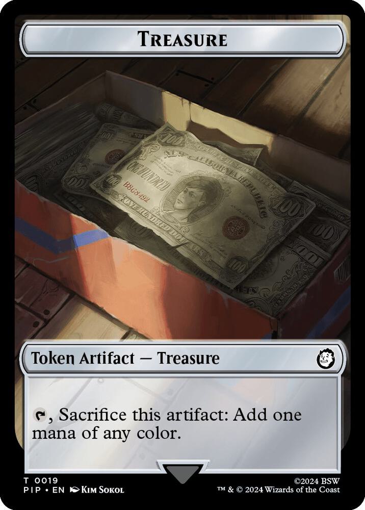 Treasure (0019) // Alien Double-Sided Token, Universes Beyond: Fallout 19 // 6
