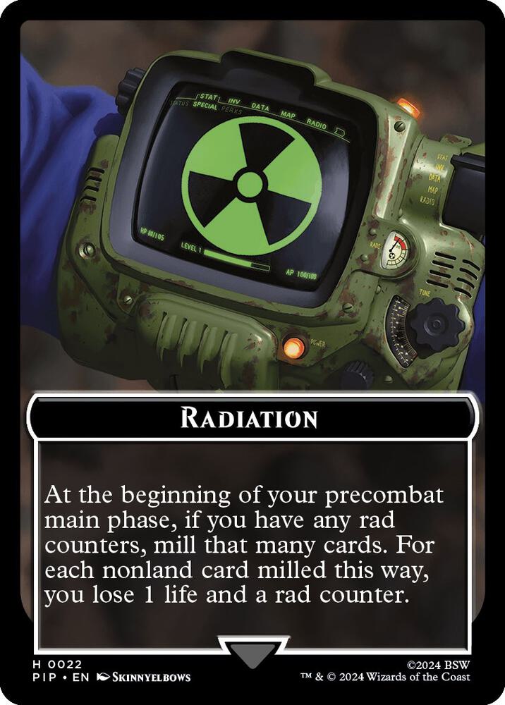 Radiation // Alien Double-Sided Token, Universes Beyond: Fallout 22 // 6