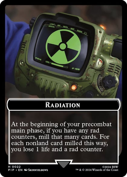 Radiation // Warrior Double-Sided Token, Universes Beyond: Fallout 22 // 5