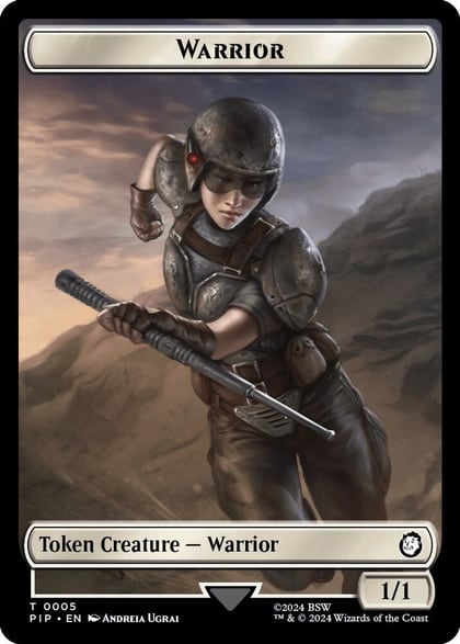 Warrior // Food (0012) Double-Sided Token, Universes Beyond: Fallout 5 // 12