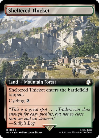 Sheltered Thicket (Extended Art), Universes Beyond: Fallout 508