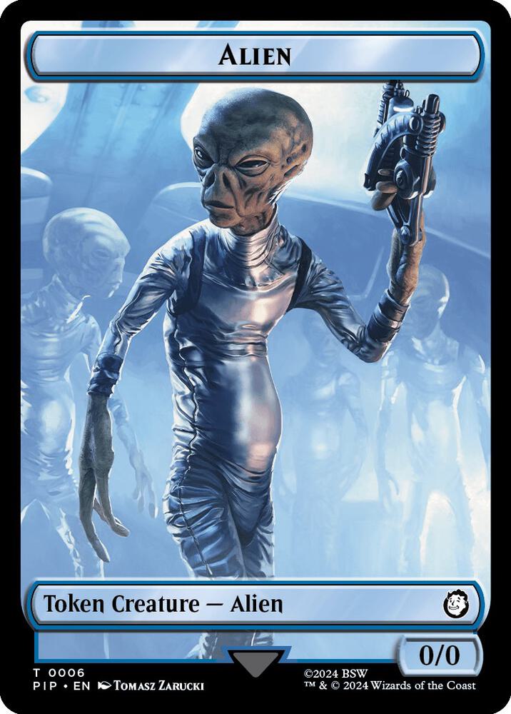 Alien // Clue Double-Sided Token, Universes Beyond: Fallout 6 // 11