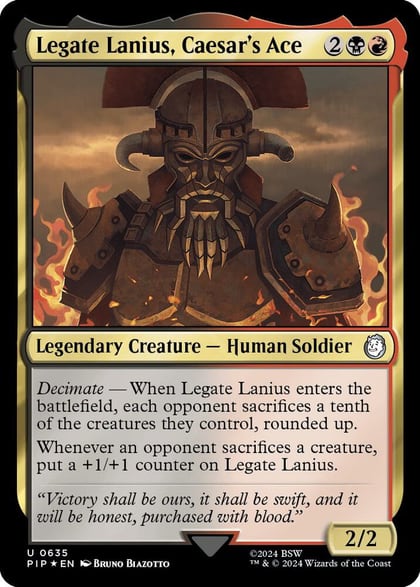 Legate Lanius, Caesar's Ace (Surge Foil), Universes Beyond: Fallout 635