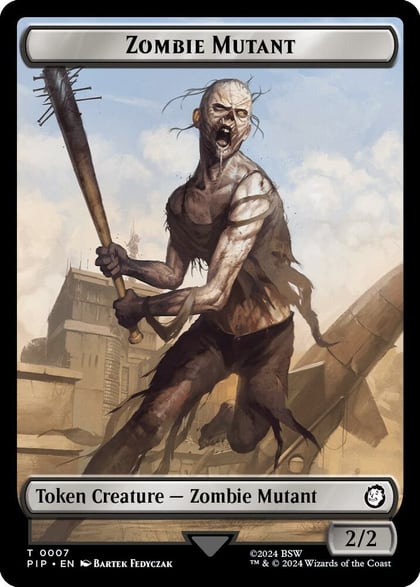 Zombie Mutant // Clue Double-Sided Token, Universes Beyond: Fallout 7 // 11