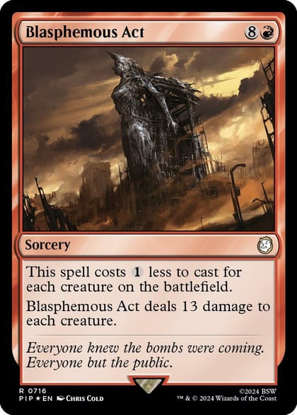Blasphemous Act (Surge Foil), Universes Beyond: Fallout 716