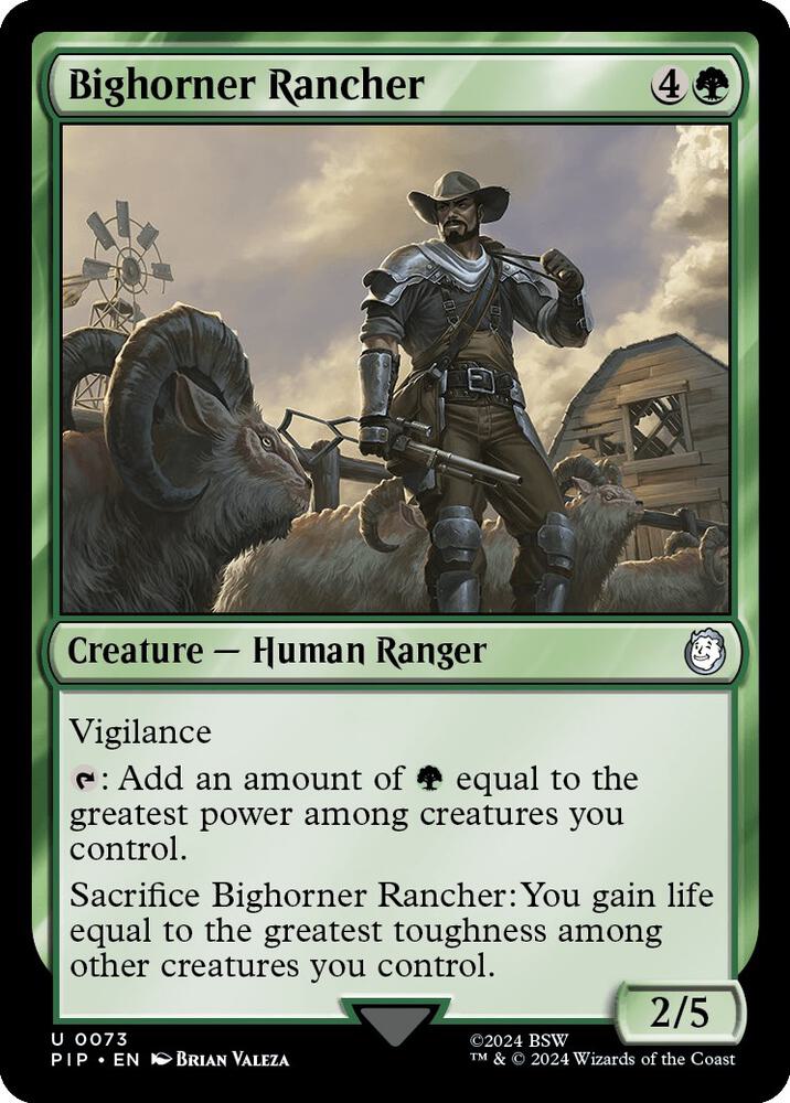 Bighorner Rancher, Universes Beyond: Fallout 73