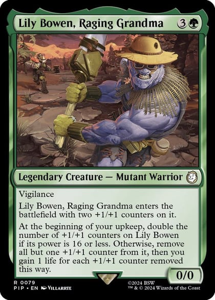 Lily Bowen, Raging Grandma, Universes Beyond: Fallout 79